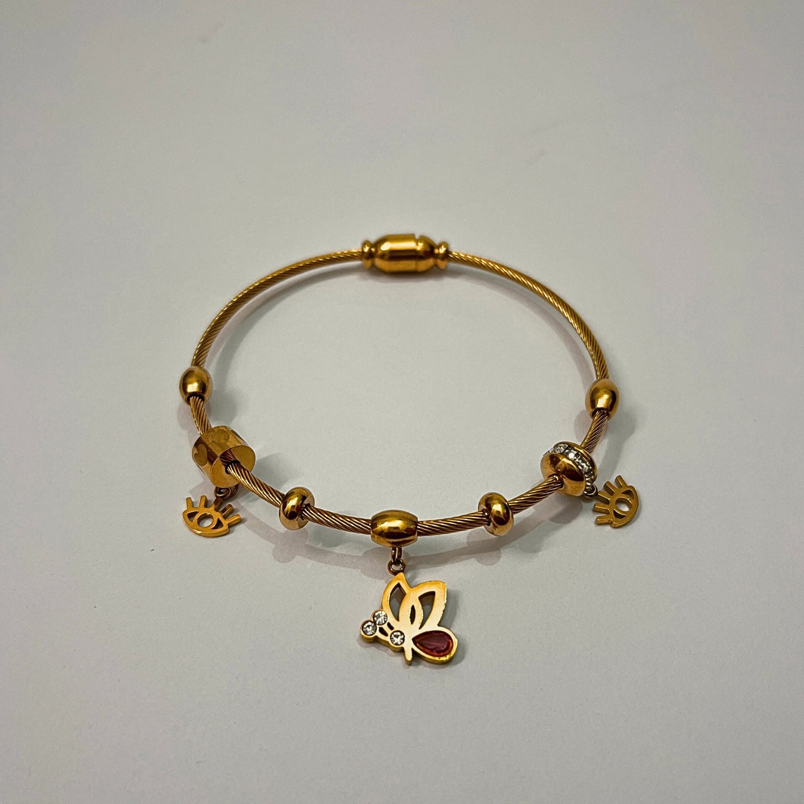 Golden Eye Charm Bracelet