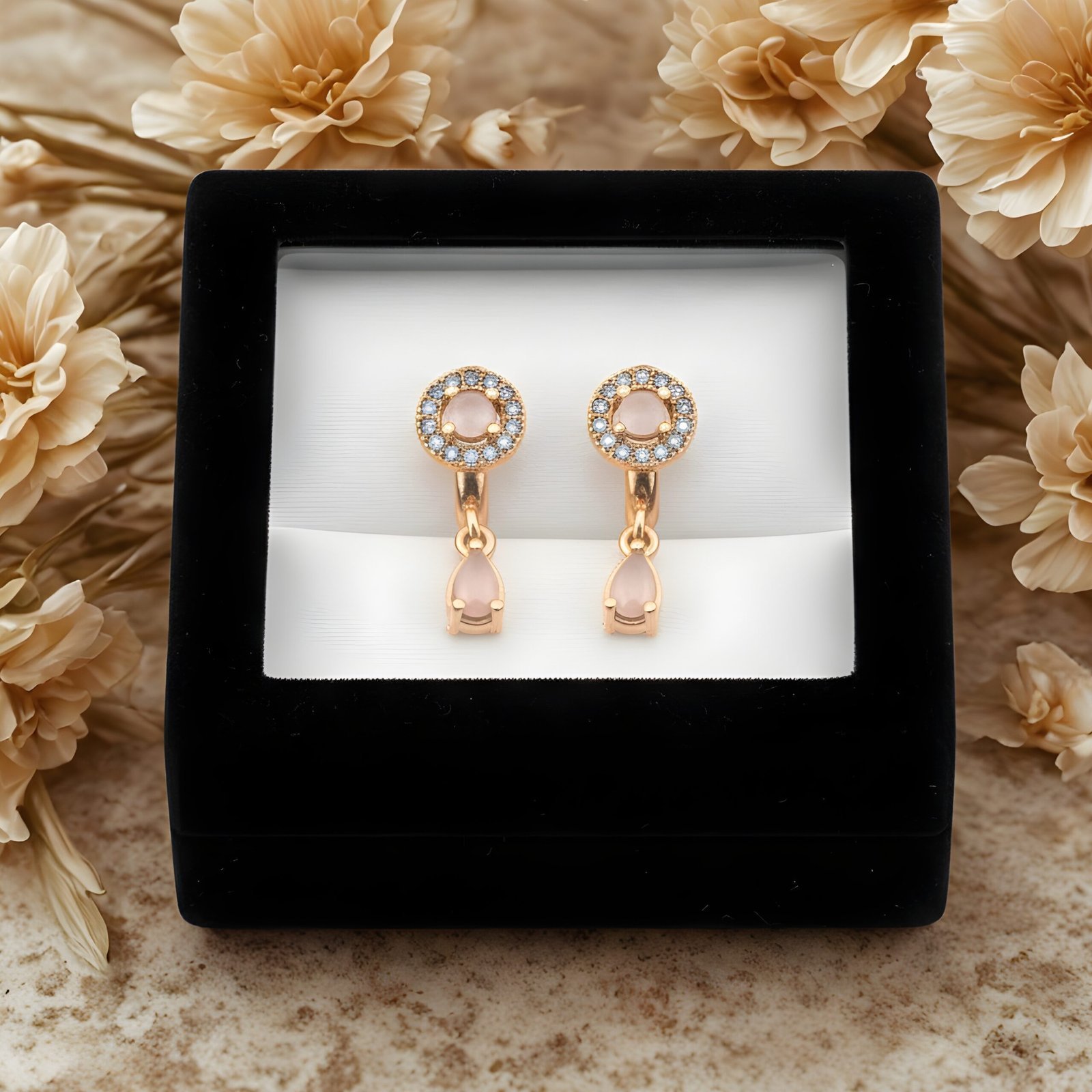 Rose Gold-Plated Hoop Earrings - Image 4