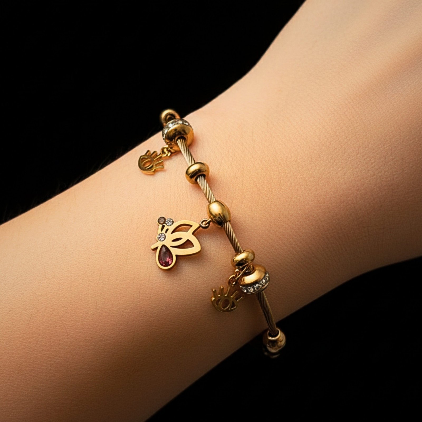 Golden Eye Charm Bracelet - Image 2