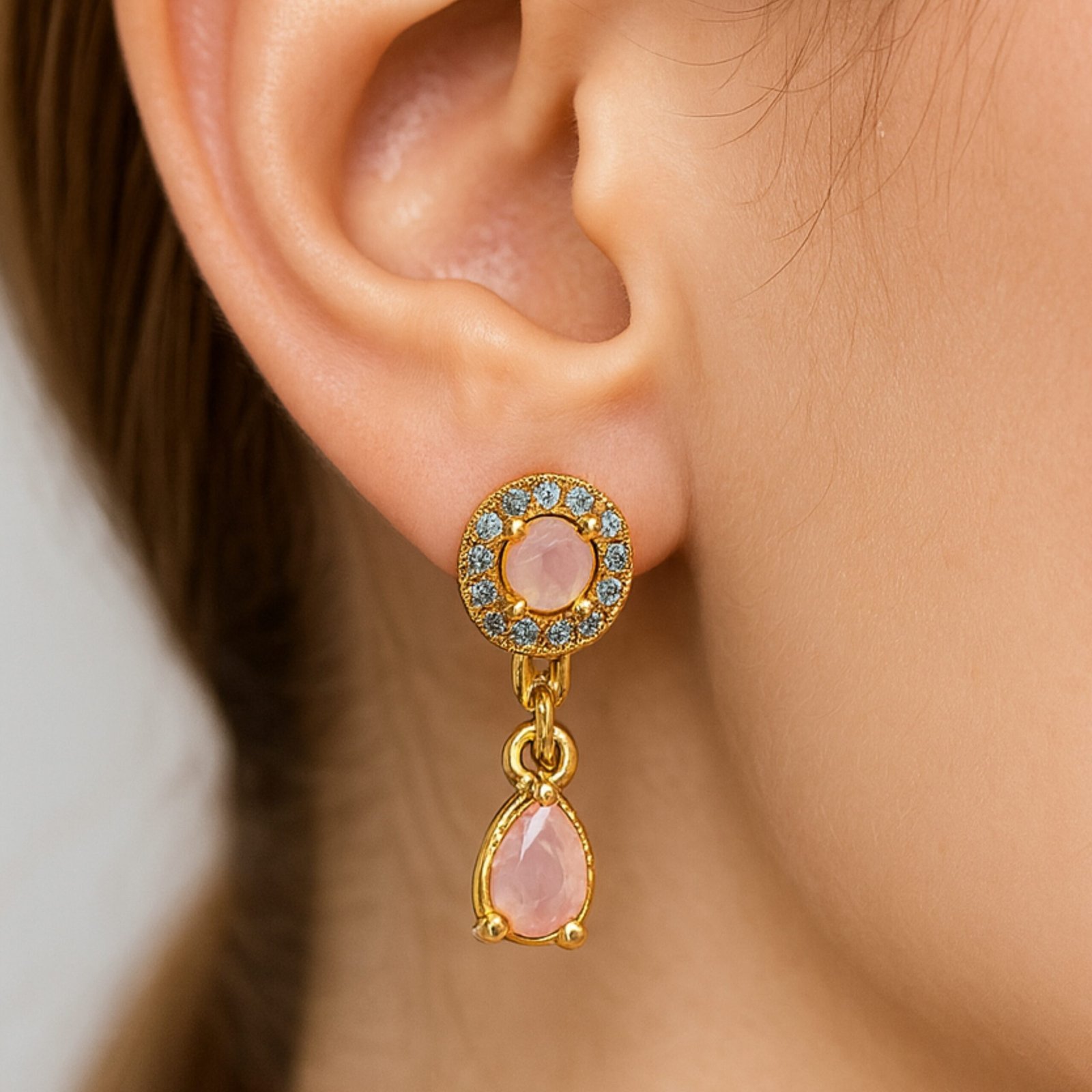 Rose Gold-Plated Hoop Earrings - Image 6