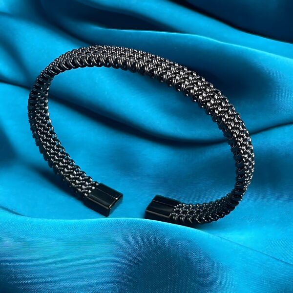 Black Metal Cuff Bracelet